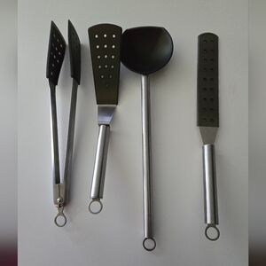 Stainless Steel And Silicone Kitchen Utensil Set